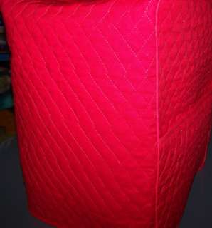 Red Quilted Fabric 2 Pocket Cover for KitchenAid Mixer   NEW  