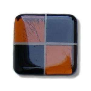   403RB1, Square 1 Length Glass Knob, 4 Tiles Design,