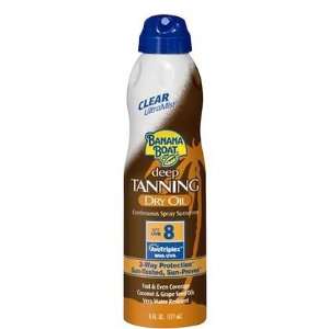 Banana Boat UltraMist Deep Tanning Dry Oil Continuous Clear Spray SPF 