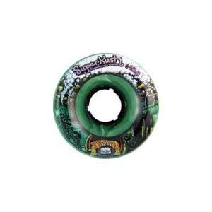 Satori Goo Ball Superkush Clear Green Longboard Wheels   64mm 78a (Set 