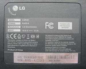 LG LGR40 R405 A Laptop Base Enclosure  