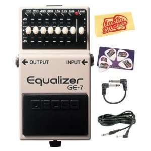 Boss GE 7 Graphic Equalizer Pedal Bundle with 10 Foot 