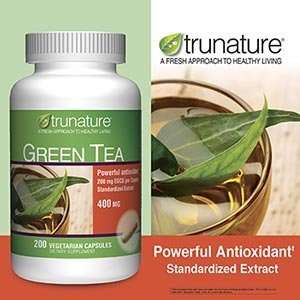   Trunature Green Tea 400 Mg, 200 Vegetarian Capsules 