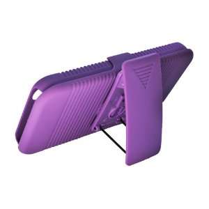 Purple Texture With Holster Faceplate Hard Plastic Protector Snap On 