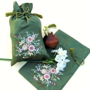   Pine Embroidered Bag   17+cm bulbs  Grocery & Gourmet Food