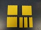 Lego Lot Of 6 Yellow Large Smooth Flat Blocks