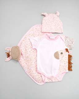 3P9S Cach Cach Giraffe Patch Bodysuit & Beanie Cap, Infant