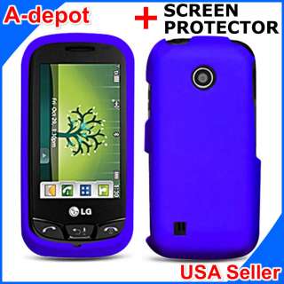 LG Cosmos Touch VN270 Blue Rubberized Hard Case +Screen  