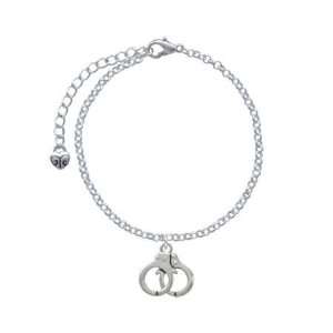 Silver Handcuffs   2 D Silver Plated Elegant Charm Bracelet [Jewelry]