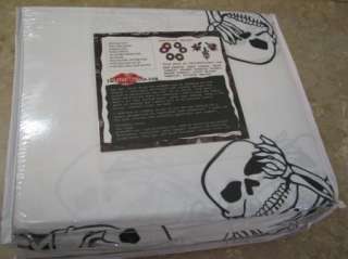 Twisted Linen SKULL/GOTH SHEET SET Evil Straight Tattoo QUEEN SIZE 