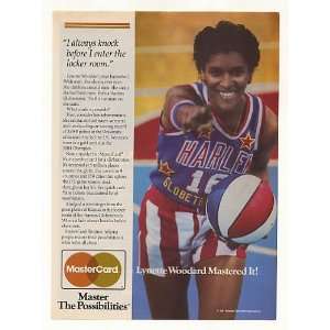  1987 Harlem Globetrotter Lynette Woodard MasterCard Print 