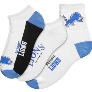 For Bare Feet Detroit Lions Mens Socks  3 Pack Large  