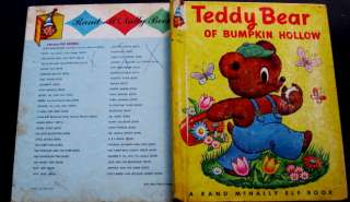 TEDDY BEAR OF BUMPKIN HOLLOW vintage Rand McNally ELF Sharon Boucher 