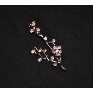  Branches with Pink Stones Hijab Pin 