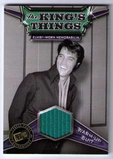 Elvis Presley worn warm up suit memorabilia swatch trading card Kings 