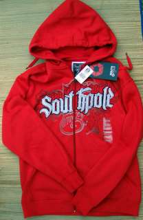 SOUTH POLE MENS AUTHENTIC RED LOGO ZIP HOODIE LIST $55  