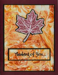 Mounted MAPLE LEAF rubber stamp #1  