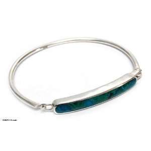  Chrysocolla bangle bracelet, Horizon of Hope Jewelry