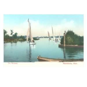  Sailboats, Lake Minnetonka, Minnesota Premium Poster Print 