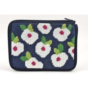 Coin Purse   Navy Floral   Needlepoint Kit