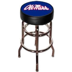  Ole Miss Rebels   College Double Rung Swivel Bar Stool, 30 