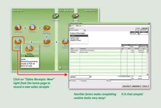 Simple Starts onscreen forms look like the checks, invoices, and 