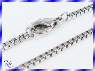 Thin 2mm 24 Mens Stainless Steel Box Necklace 0j6  