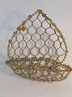 victorian heart gold mesh wire basket trinket box flip returns