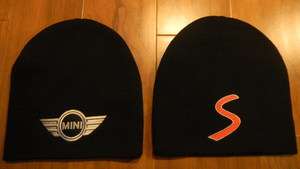 HUGE ADULT SIZE MINI COOPER S EMBROIDERED BEANIE HAT CAP FRONT & BACK 