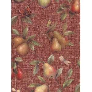  Pears and Insects Wallpaper in Tuscany (Double Roll)