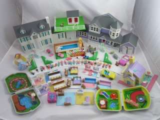   Polly Pocket 29 Mini Figures + pets house compacts horse & more  