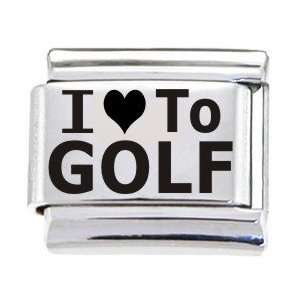  Body Candy Italian Charms Laser I Love To Golf Jewelry