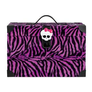Monster High Purple STORAGE TRUNK Tiger Plaid Doll Supplies Luggage 