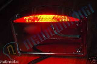 Side Mount License Plate Assembly with LED Taillight and Brake 