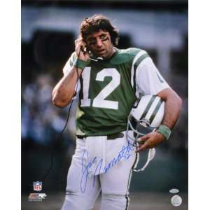  Joe Namath New York Jets   Sideline On Phone   Autographed 