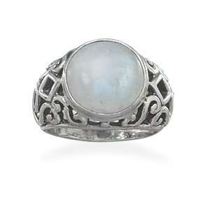  Oxidized Moonstone Ring (8) Jewelry