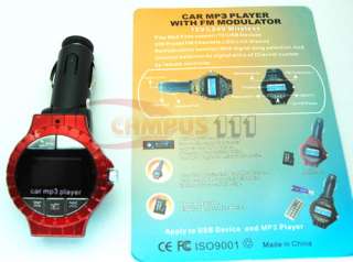 WATCH RED CAR  PLAYER FM TRANSMITTER MODULATOR FOR TF CARD USB 