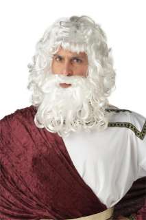 Zeus God Wig & Beard Men Costume Santa Claus Wig Set  