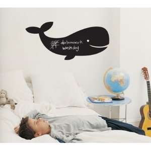  Jumbo Chalkboard Whale Removable Wall Decal Sticker