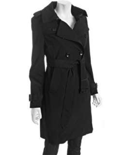 London Fog black removable lining double breasted trench coat 