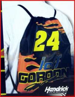 Nascar Jeff Gordon Cinch Sack Black Gym Bags #24 NEW  
