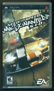 SONY PSP NEED FOR SPEED Most Wanted 5 1 0 EXC Cond 014633149401  