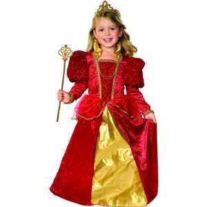   Red Gold Queen Child Large (12 14) Royal Royalty Costume Toys & Games