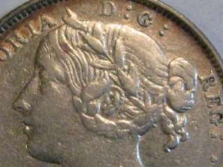   grade Silver 20 cent coin. Newfoundland  Canada. Victoria. #2  