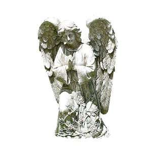  Napco Kneeling Flower Angel Garden Statue, 11 3/4 Inch 
