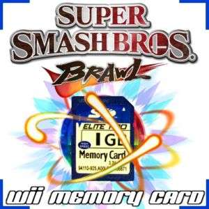 SUPER SMASH BROS BRAWL NEW NINTENDO Wii SD MEMORY CARD  
