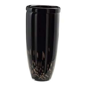  Large Gustavo Glass Vase in Black and Amber