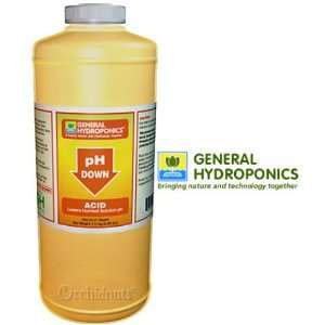   General Hydroponics pH Down Adjusting Solution   1 Quart Patio, Lawn
