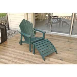   Jack Post Jennings Adirondack Chair and Ottoman Patio, Lawn & Garden