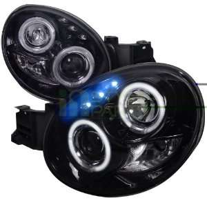   03 Subaru Impreza Smoked Lens Gloss Black Housing Projector Headlights